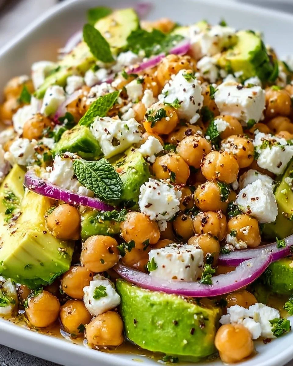 Kichererbsen Feta Avocado für gesunden Genuss