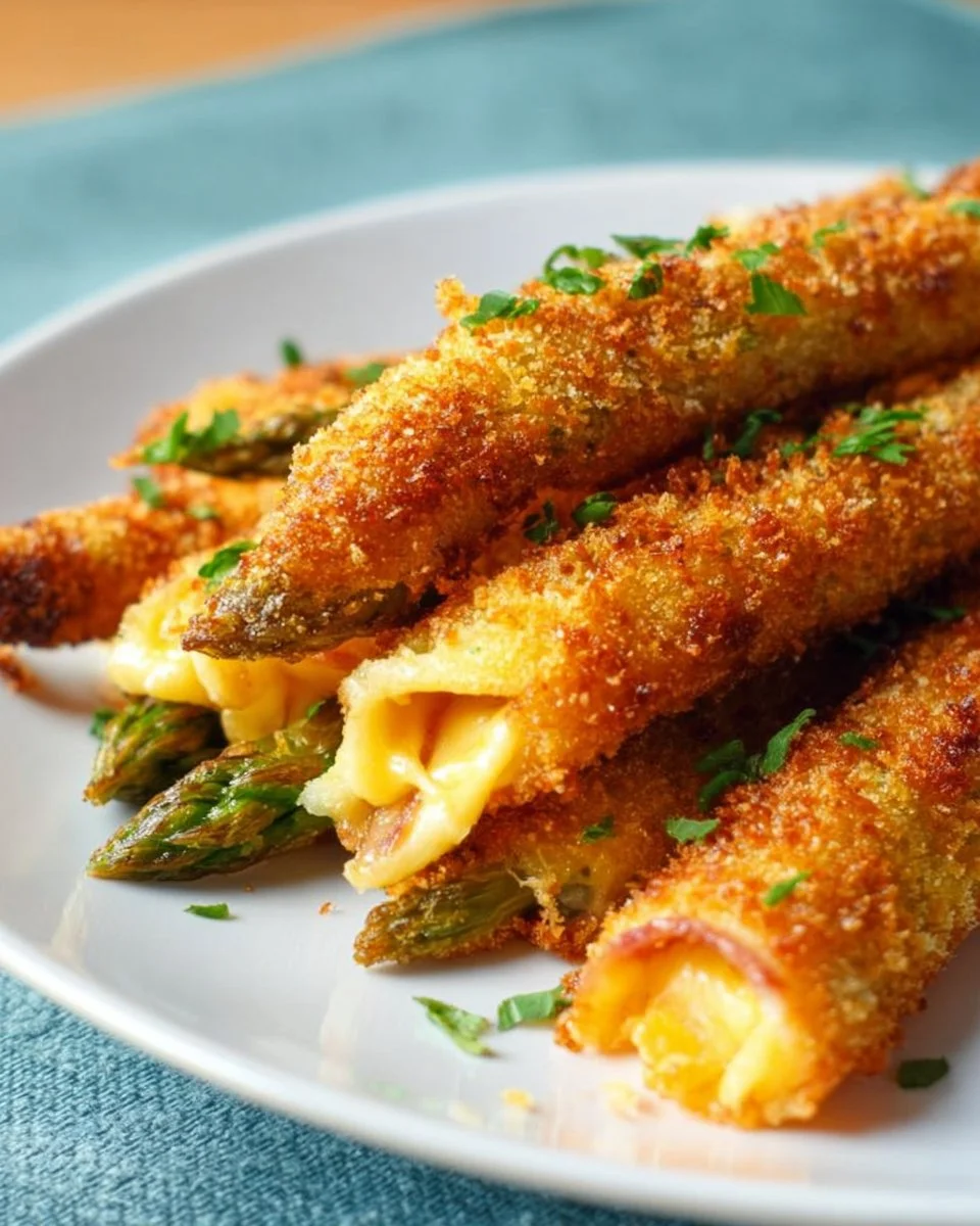 Knusprig Paniertes Spargel