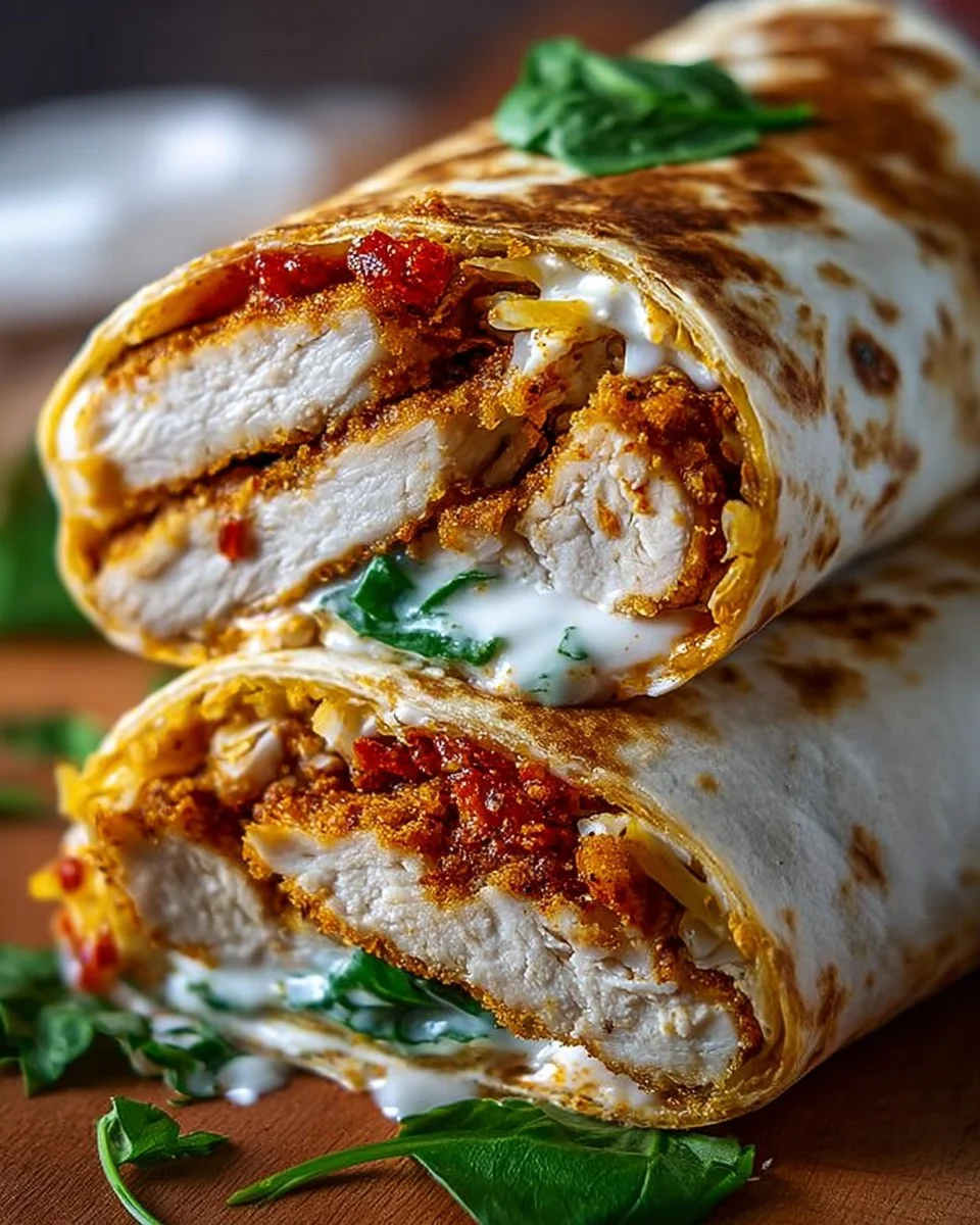Knusprige Hähnchen-Mozzarella-Wraps aus dem Airfryer
