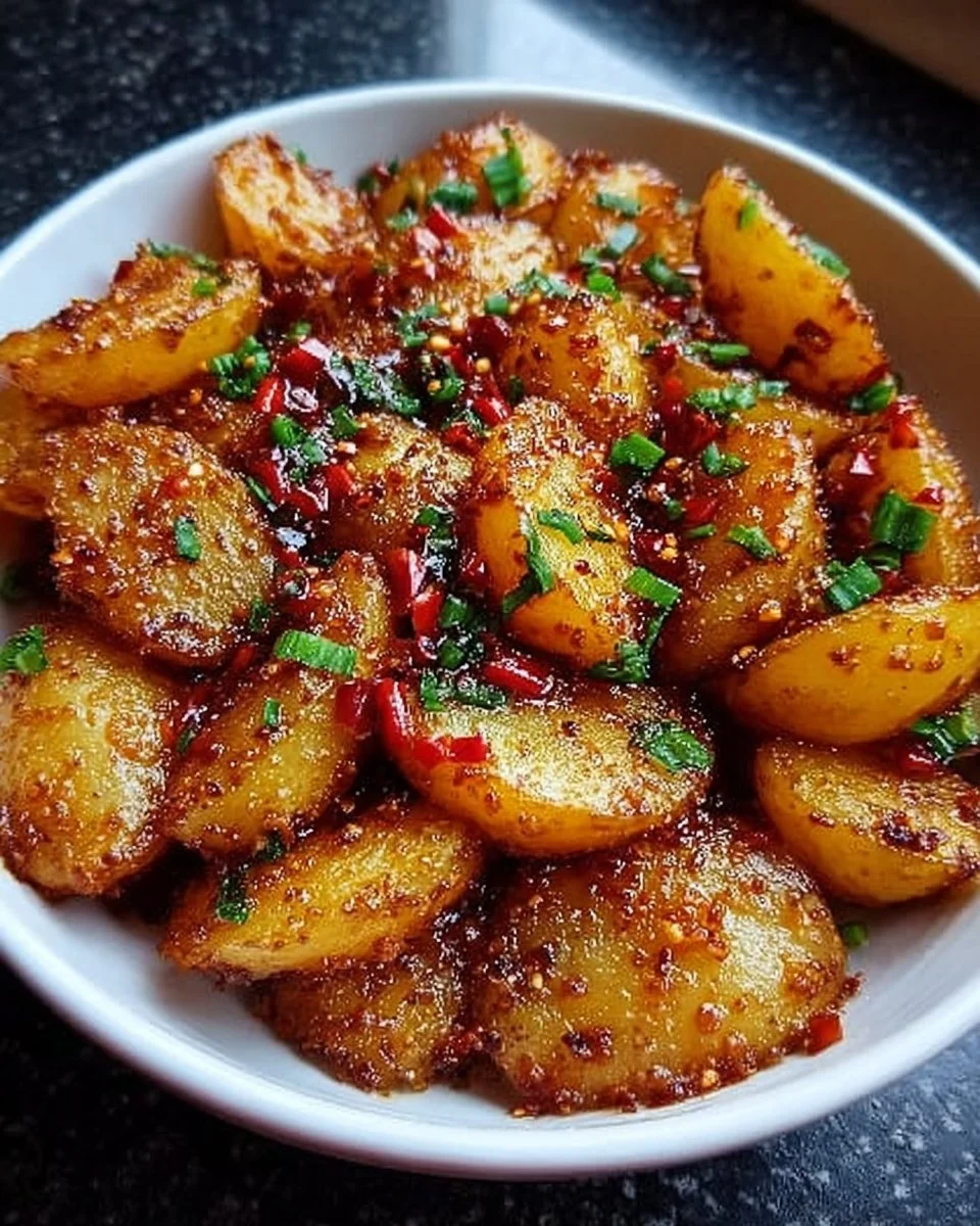 Knusprige Honig-Chili-Kartoffeln