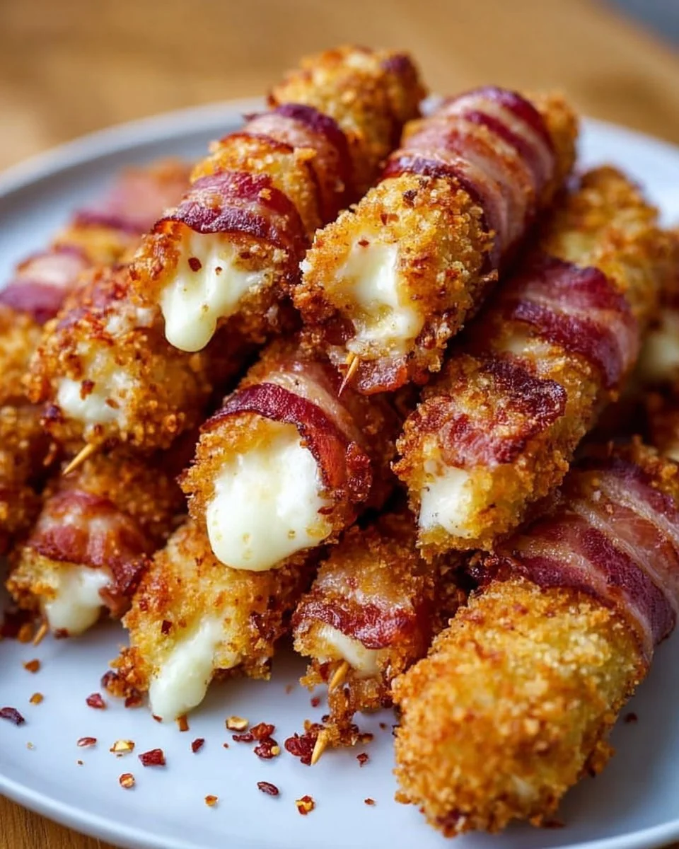 Knusprige Speck-Käse-Sticks