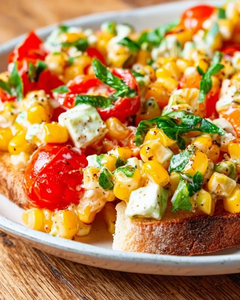 Paprika-Mais-Salat mit Feta &amp; Joghurt